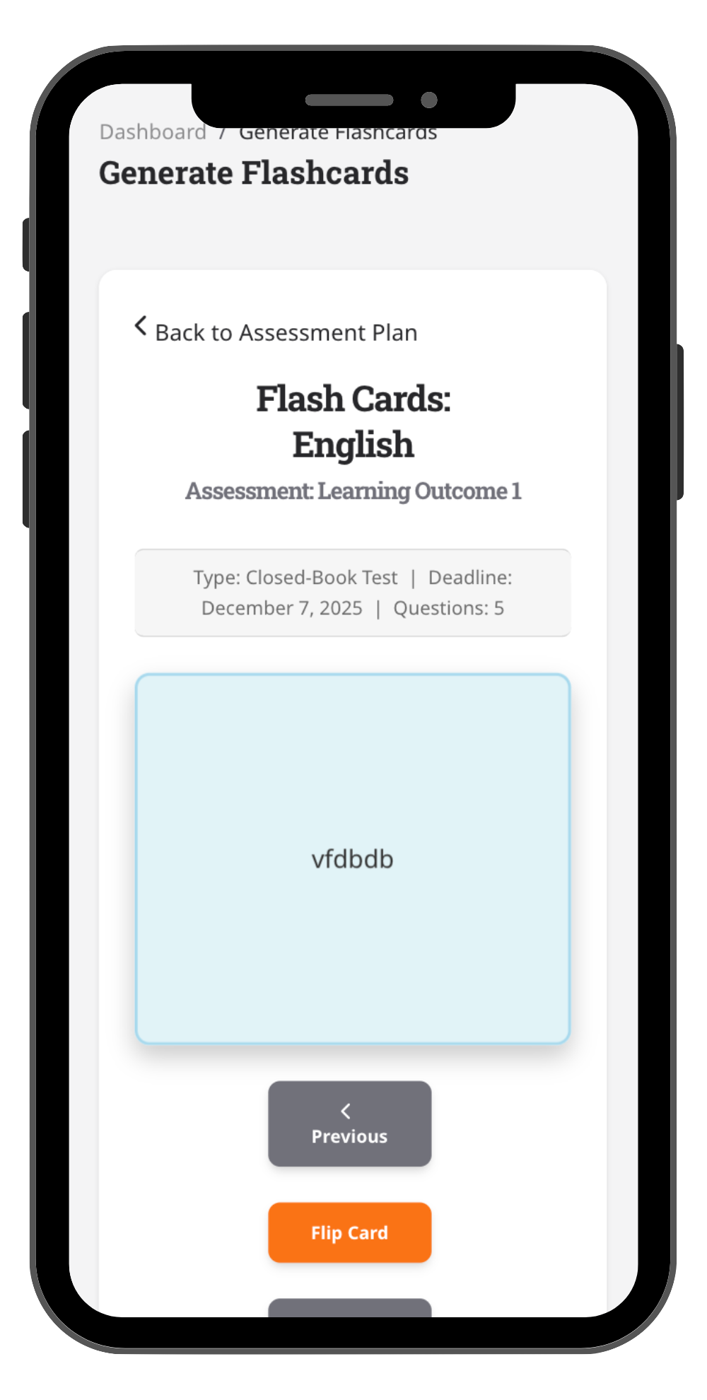 HLPER Assessment Assistant Flashcards