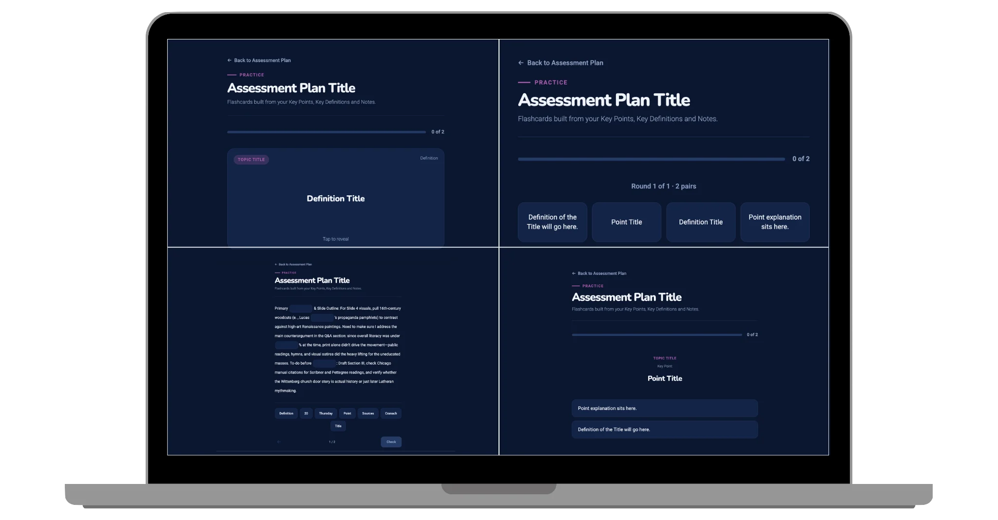 HLPER Custom Study Tools on a laptop